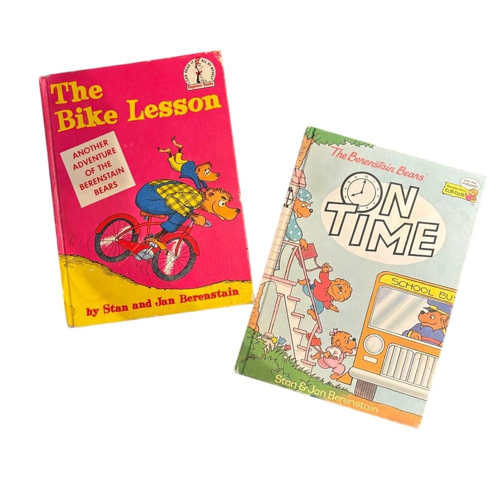 Vintage Lot of 2 Berenstain Bears Books, 1 First Editon 1963, HC